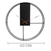HSXL – Große minimalistische Wanduhr aus schwarzem Metall – Produktbild-Vorschau 9