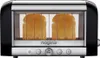 A toaster with two slices of bread inside, viewed from the front. Podgląd zdjęcia produktu