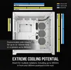 A white computer case interior with diagrams and text highlighting cooling potential. Produktbild-Vorschau