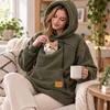 Uni Haustier Hoodie aus Fleece mit Reißverschlusstasche Produktbild-Vorschau 6