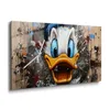 DEQOART Glasuhr 60x30 cm Zahlen 'Buntes Entenabenteuer' Produktbild-Vorschau 2