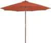 vidaXL Sonnenschirm mit Holz-Mast 300 cm Terrakotta Produktbild-Vorschau 1