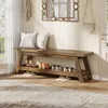 Banc de 140 cm avec espace de rangement pour chaussures, Voir les images du produit 1