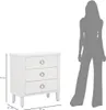 Komoda Shine 81 x 84 x 40 cm Metal Jodła MDF Biały Podgląd zdjęcia produktu 9