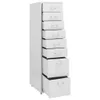 A white metal filing cabinet with multiple drawers is shown against a white background. Náhľad obrázku produktu