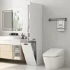 Armoire de salle de bain Bar 2 portes Blanc Étagères hautes Voir les images du produit 6
