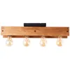 BRILLIANT Calandra Deckenleuchte 4flg schwarz/holzfarbend Produktbild-Vorschau 1