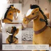 Cheval à bascule sur roulettes en peluche - 29 x 76 x 85 cm Voir les images du produit 3