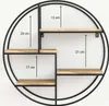 Gadgy Gadgy Scaffale da parete industriale - Rotondo con 4 Anteprima dell’immagine prodotto 5