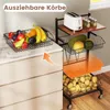Vozík so 4 úrovňami, vozík s košíkmi na ovocie a zeleninu s Náhľad obrázku produktu 3