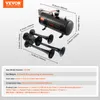 VEVOR Zughupen-Set, 4 Trompeten-Lufthupen-Set, 150 dB Produktbild-Vorschau 7