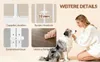 Hundebox Holz 100x60x63 cm, Braun & Weiß, 4 Türen, Produktbild-Vorschau 3