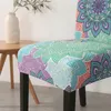 4 Stück Elasthan Stuhlhusse Universelle Boho Gedruckt Produktbild-Vorschau 4