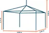 Gazebo a pagoda 4x4 m TOOLPORT facile e veloce da montare Anteprima dell’immagine prodotto 4