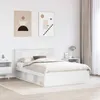 vidaXL Bettrahmen mit Kopfteil Weiß 140 x 200 cm Massives Produktbild-Vorschau 3