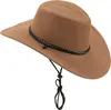 r Cowboyhut aus braunem Wildleder für Erwachsene Produktbild-Vorschau 1
