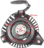 A black starter pull cord assembly for a lawnmower is shown with red lines indicating measurements. Anteprima dell’immagine prodotto