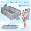 COSTWAY 207x145cm Laufstall Baby, Laufgitter mit Netz, Produktbild-Vorschau 3