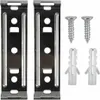 A set of mounting brackets, screws, and wall anchors. Podgląd zdjęcia produktu