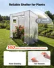VEVOR Kas, 195x77x146/168 cm, folietunnel, tomatenkweekkas Productafbeelding-voorbeeld 5