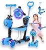 Asato Kinderscooter 5-in-1 mit LED-Rädern, Sitz und Produktbild-Vorschau 1