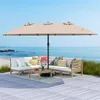 COSTWAY Parasol double 443x265cm avec support & manivelle , Voir les images du produit 2