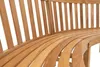 Bank Round Teak Natur 200 x 53 x 92 cm Produktbild-Vorschau 3