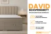 BOXBETT DAVID 160/200 Velour Beige mit einer Matratze H4 Produktbild-Vorschau 4