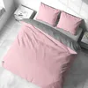 Bettwäsche 200x200 cm Baumwolle Rosa Grau gestreift Stripe Produktbild-Vorschau 2