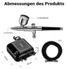 Kompresorová sada Wiltec HS-A9K 1,5 bar Autostop, airbrush Náhled obrázku produktu 3