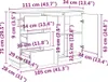 vidaXL Credenza 111x34x75 cm in legno di pino massiccio Anteprima dell’immagine prodotto 8