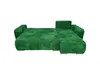 A green sectional sofa with a chaise lounge and a pull-out bed feature, presented against a white background. Náhľad obrázku produktu
