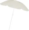 A beige beach umbrella with a white pole is shown against a white background. Voir les images du produit