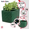 KOTARBAU® Ceramiczna doniczka kwadratowa vintage turkusowe Podgląd zdjęcia produktu 4