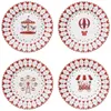 4x Talerz na ciasto Christmas Wonderland różne dekoracje Podgląd zdjęcia produktu 1