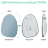 GIMBELEN Asymmetrischer Badezimmerspiegel mit Beleuchtung Produktbild-Vorschau 2