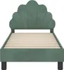 vidaXL Sommier de lit d'enfant avec tête de lit vert mer 70 Voir les images du produit 5