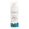 A white bottle of Vianek face cream with blue floral accents and text. Produktbild-Vorschau