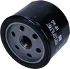 A close-up, angled view of a black oil filter with silver metal components and visible text. Náhled obrázku produktu