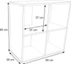 Parte di scaffale 2x2 grigio Loni Anteprima dell’immagine prodotto 4