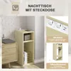 WOLTU Nachttisch mit Ladefunktion, schmaler Beistelltisch, Produktbild-Vorschau 4