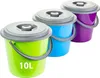 3er Set  10L Eimer mit Deckel Plastik Kunststoff Futter Produktbild-Vorschau 1