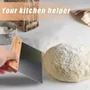 Premium Teigkarte Teigschaber aus Edelstahl, mit Holzgriff Produktbild-Vorschau 2