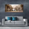 Acrylglasbilder 125x50 Wandbild Druck Fluss Fahrräder Bäume Produktbild-Vorschau 3