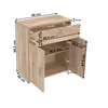 A diagram of a two-door cabinet with a drawer, showing dimensions. Náhľad obrázku produktu