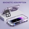 A disassembled phone case is shown with a phone inside, highlighting its magnetic adsorption feature. Produktbild-Vorschau