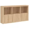 vidaXL Sideboard mit LED-Leuchten Sonoma-Eiche 181,5x37x100 Produktbild-Vorschau 3