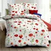 Kaeppel Bettwäsche Sommermohn" rot 1x 135x200 cm + 1x 80x80 Produktbild-Vorschau 1