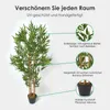 HOMESCAPES Umělý strom zelený bambus v květináči, 155 cm Náhled obrázku produktu 2