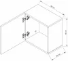 Furniture24 Hängeschrank 40 Cm Arizona Rrp-2 Wanschrschrank Produktbild-Vorschau 2